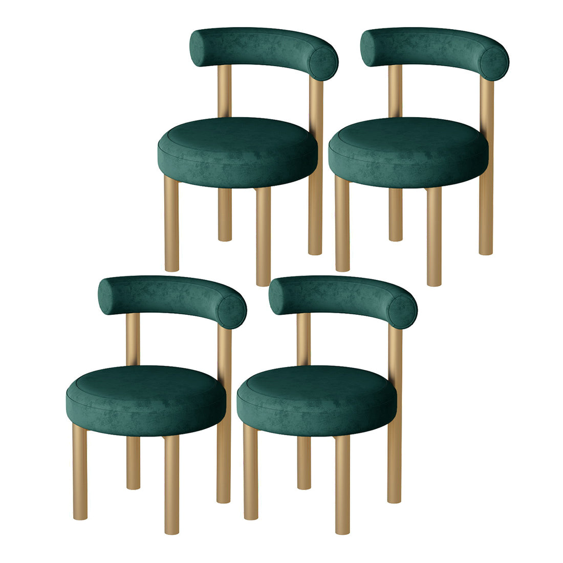 Silla lateral de terciopelo estilo diseñador, respaldo abierto, acabado mate, silla de comedor