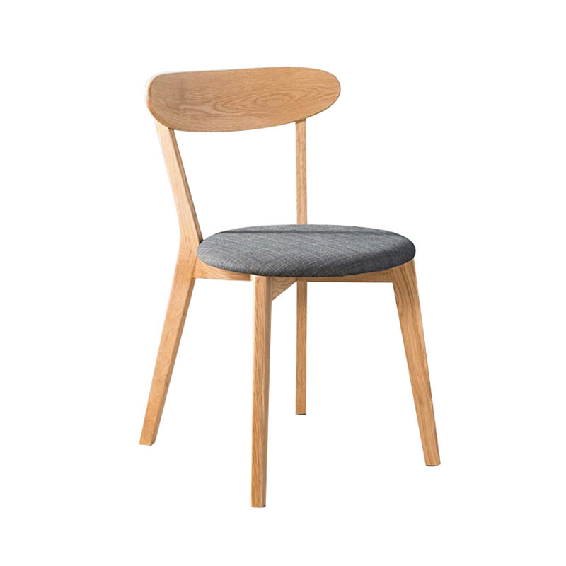 Sedia da pranzo contemporanea sedia senza bracciole opaco in legno massiccio sedia