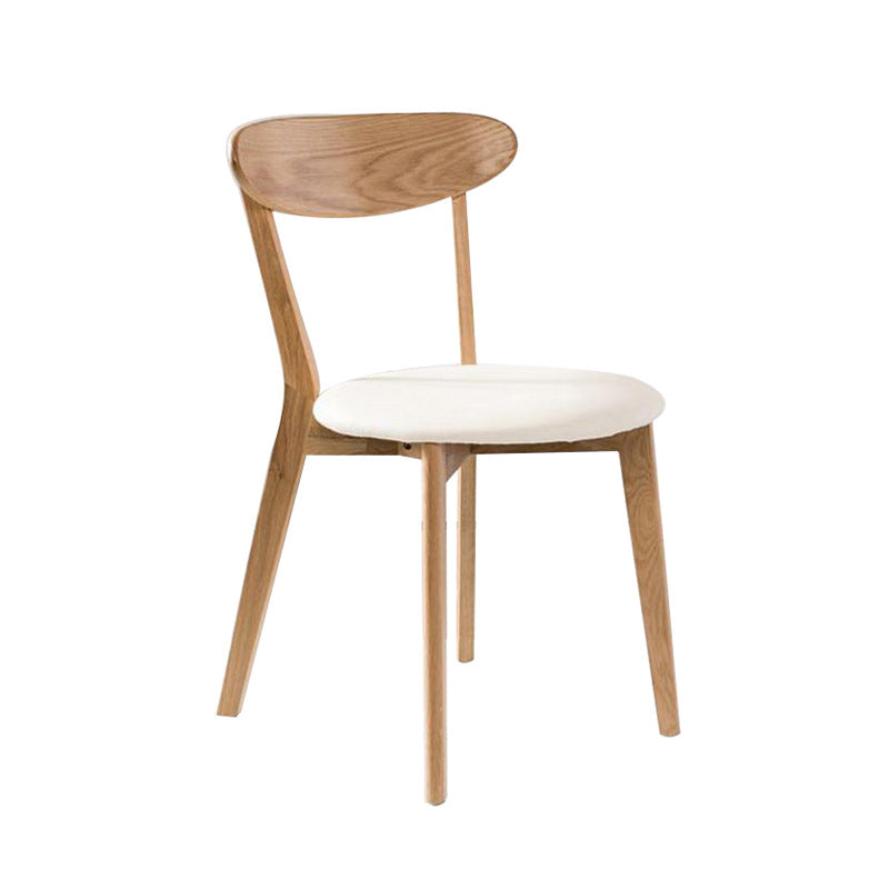 Sedia da pranzo contemporanea sedia senza bracciole opaco in legno massiccio sedia