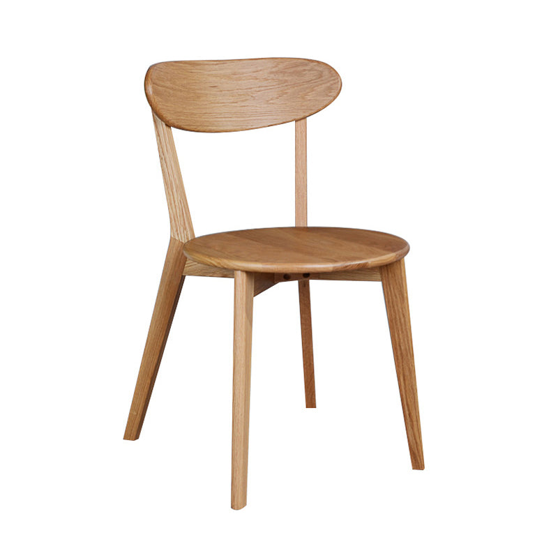 Sedia da pranzo contemporanea sedia senza bracciole opaco in legno massiccio sedia