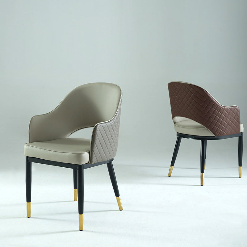 Sillas laterales de comedor con respaldo abierto de diseño escandinavo Sillas laterales tapizadas