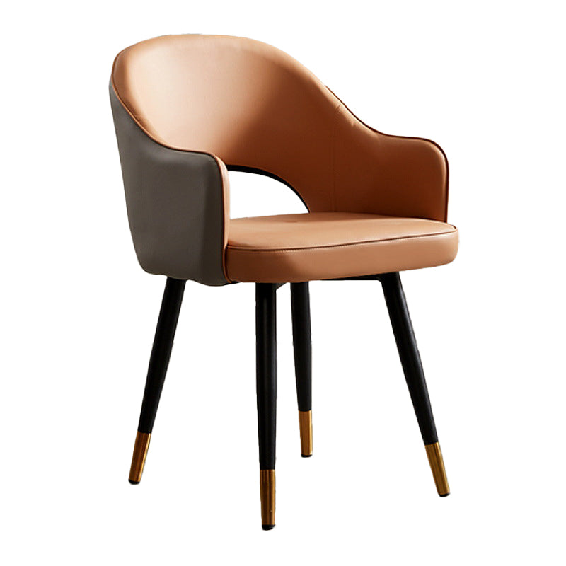 Sillas laterales de comedor con respaldo abierto de diseño escandinavo Sillas laterales tapizadas