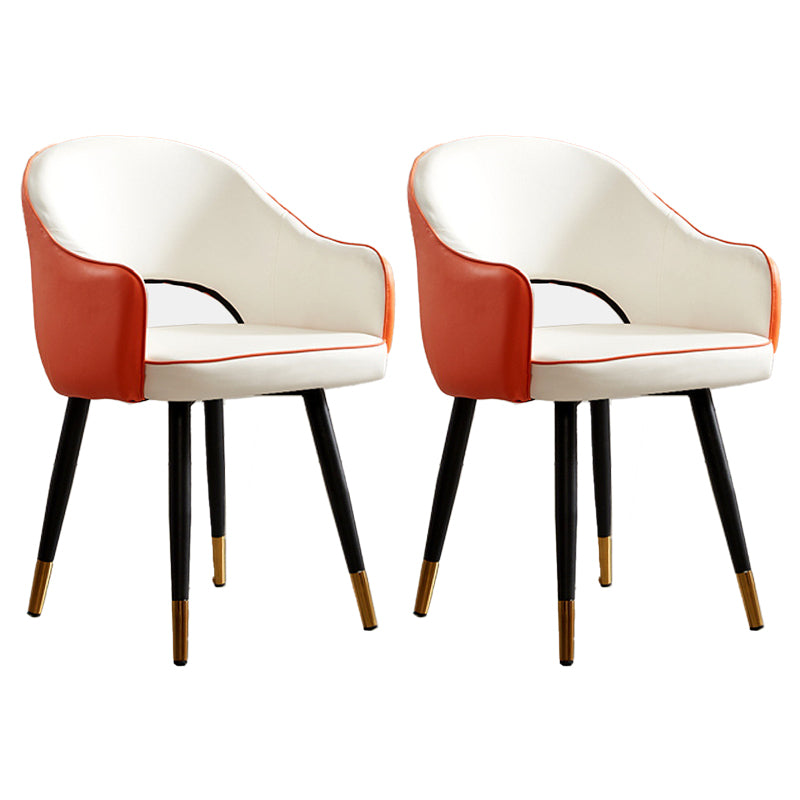 Sillas laterales de comedor con respaldo abierto de diseño escandinavo Sillas laterales tapizadas