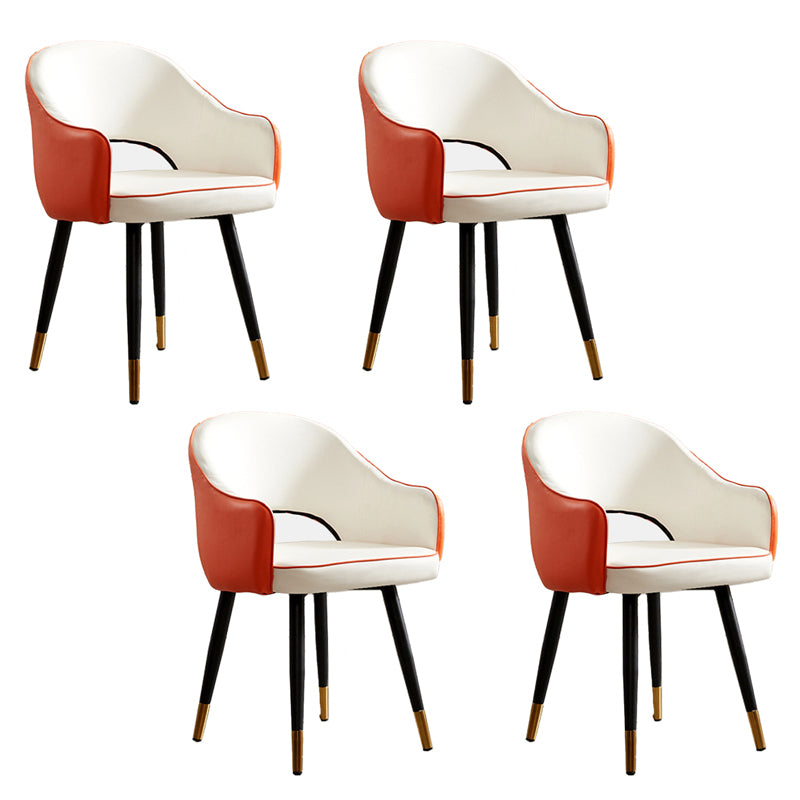 Sillas laterales de comedor con respaldo abierto de diseño escandinavo Sillas laterales tapizadas