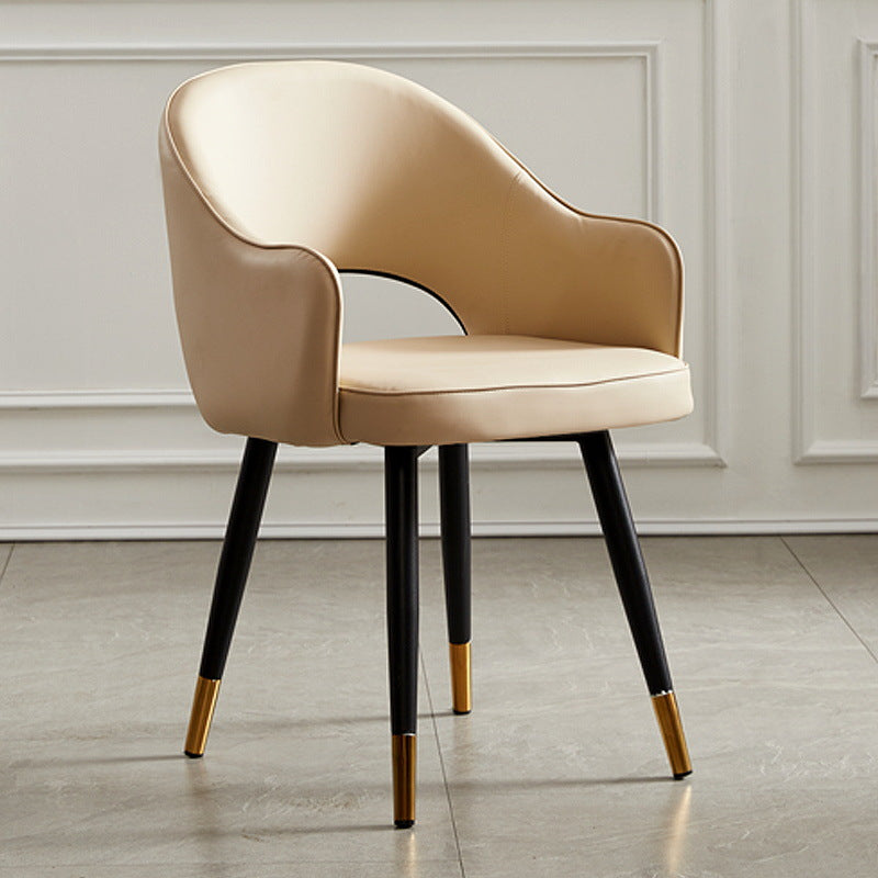 Scandinavian Design Open Back Dining Side Chairs Upholstered Side Chairs