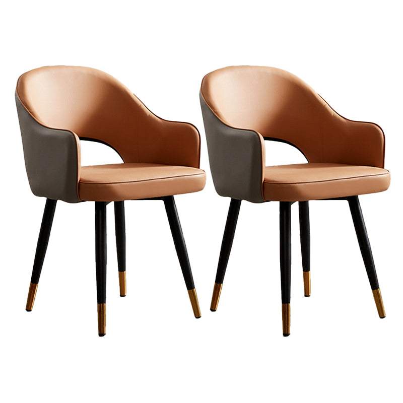 Sillas laterales de comedor con respaldo abierto de diseño escandinavo Sillas laterales tapizadas