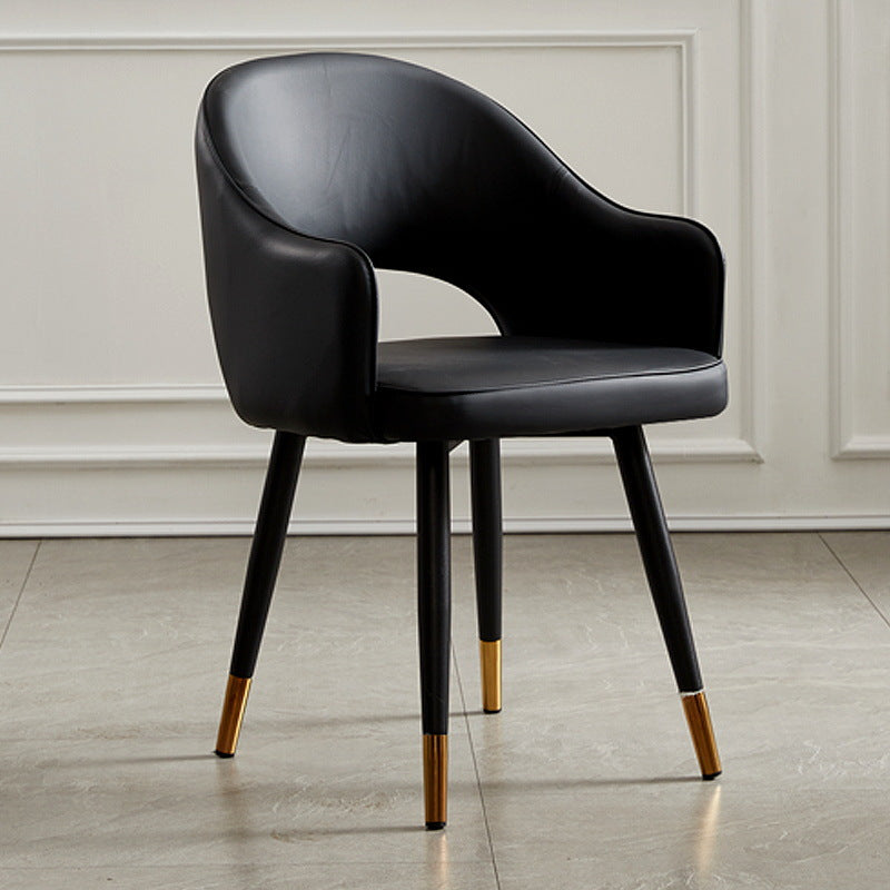 Scandinavian Design Open Back Dining Side Chairs Upholstered Side Chairs