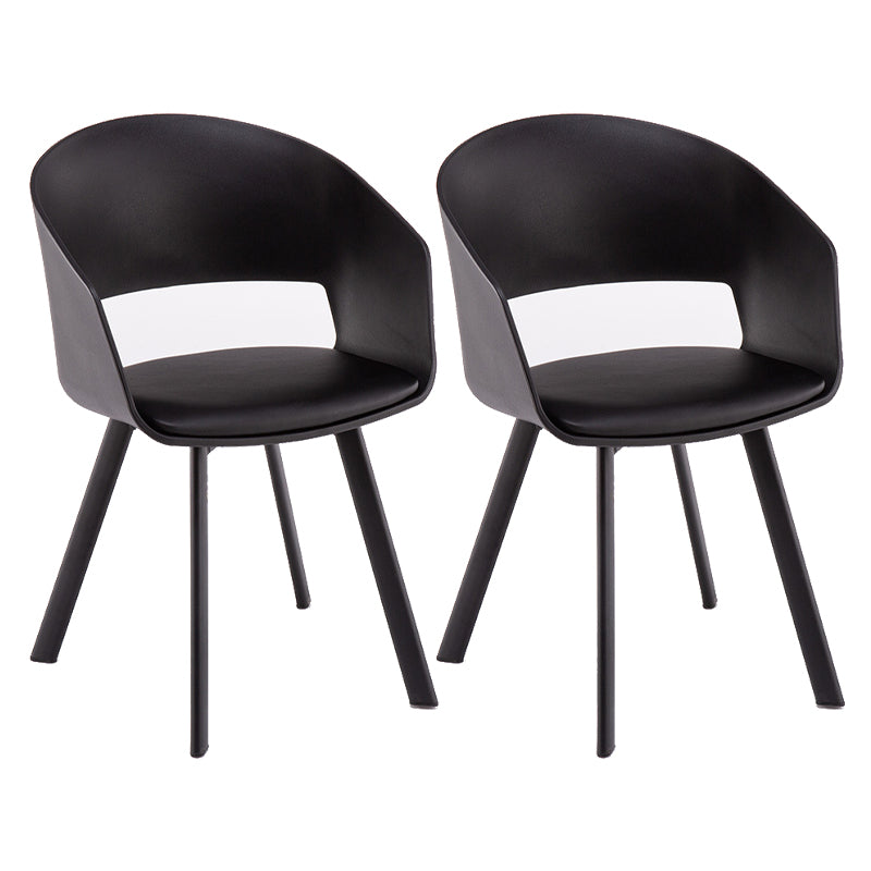 Silla de comedor de cocina industrial de metal Sillón con respaldo abierto