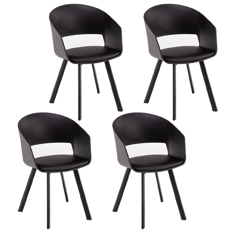 Silla de comedor de cocina industrial de metal Sillón con respaldo abierto