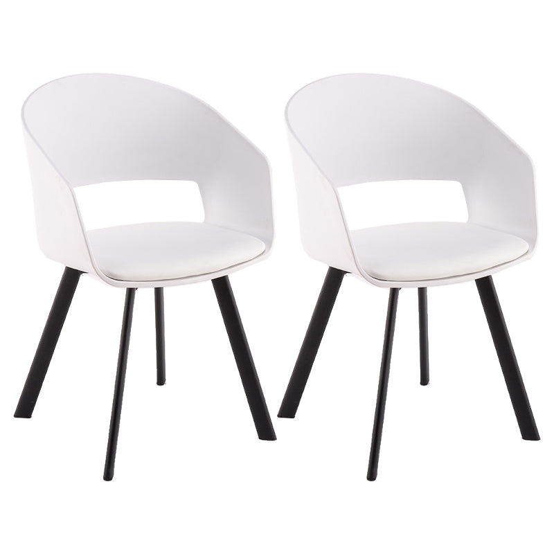 Silla de comedor de cocina industrial de metal Sillón con respaldo abierto