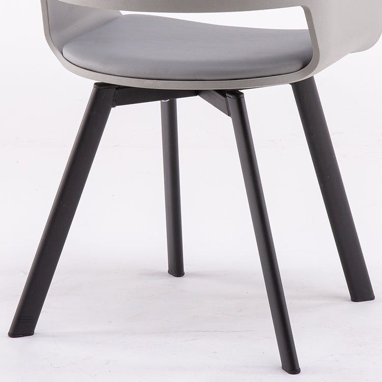 Silla de comedor de cocina industrial de metal Sillón con respaldo abierto