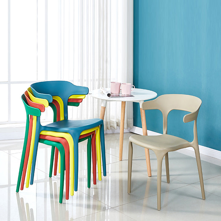 Final mate casero plástico contemporáneo de la parte posterior abierta del sillón que cena la silla