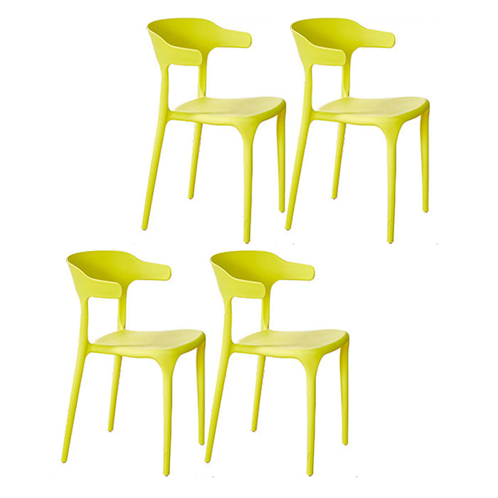 Final mate casero plástico contemporáneo de la parte posterior abierta del sillón que cena la silla