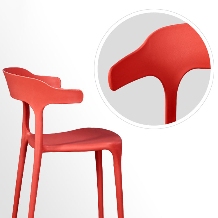 Final mate casero plástico contemporáneo de la parte posterior abierta del sillón que cena la silla