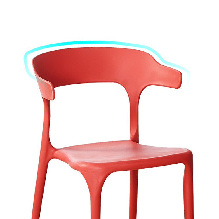 Final mate casero plástico contemporáneo de la parte posterior abierta del sillón que cena la silla
