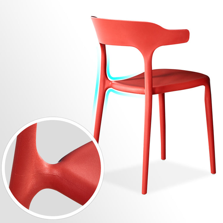 Final mate casero plástico contemporáneo de la parte posterior abierta del sillón que cena la silla