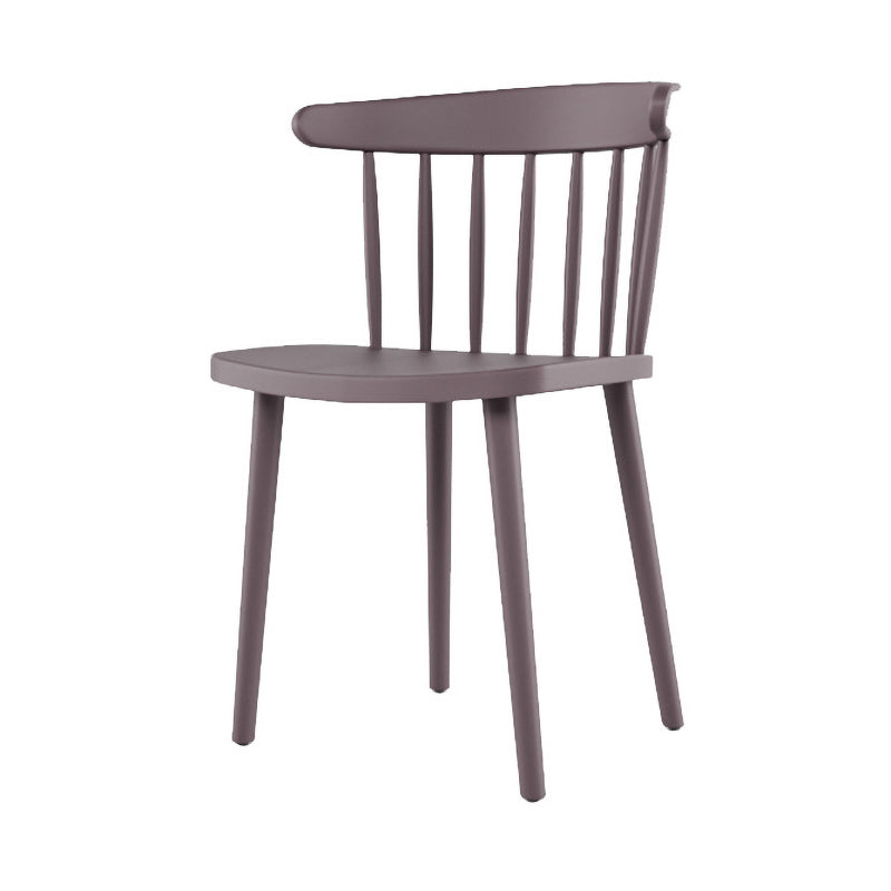 Silla lateral de comedor de cocina escandinava de plástico Silla trasera Windsor