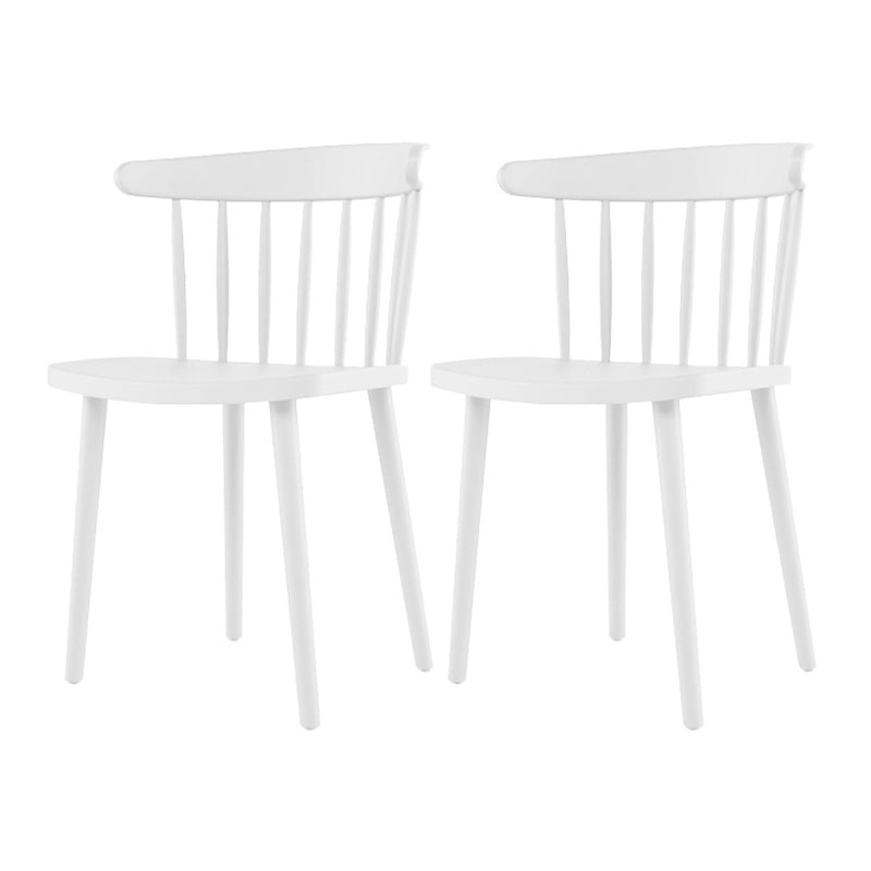 Silla lateral de comedor de cocina escandinava de plástico Silla trasera Windsor