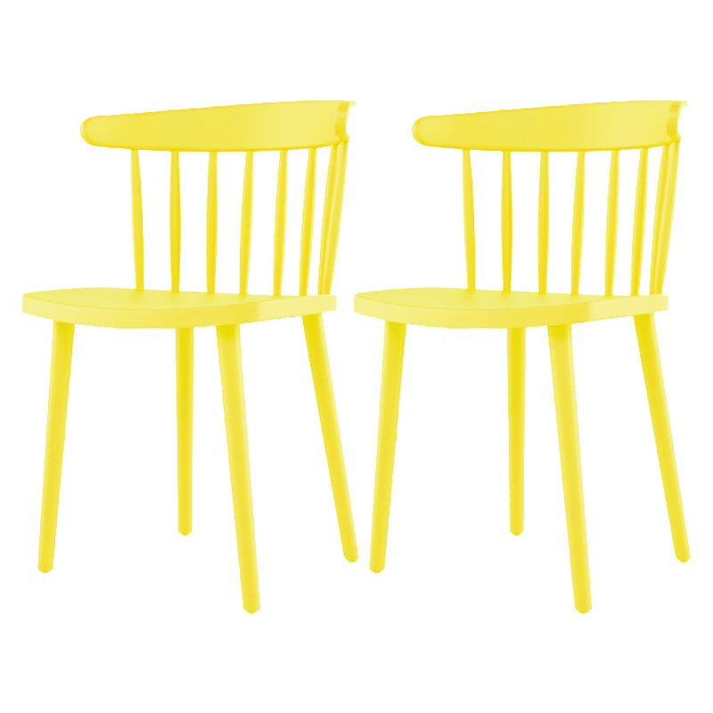 Silla lateral de comedor de cocina escandinava de plástico Silla trasera Windsor