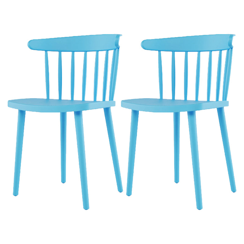 Silla lateral de comedor de cocina escandinava de plástico Silla trasera Windsor