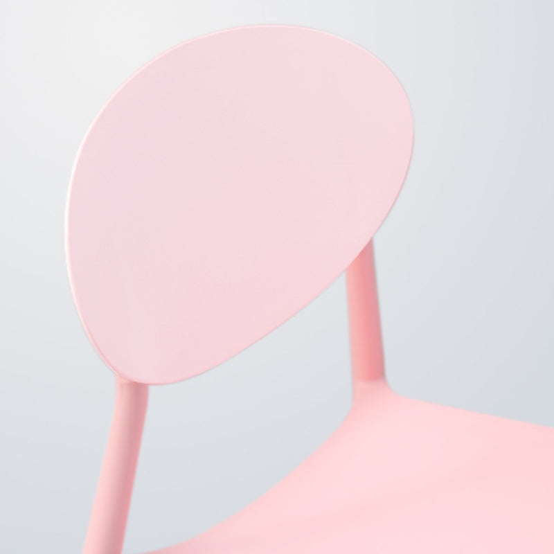 Silla de comedor moderna con respaldo abierto, sillas laterales sin brazos con patas de plástico