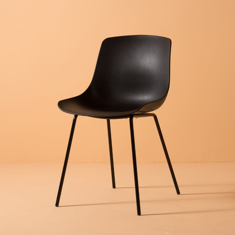 Modern Style Dining Chairs Dining Armless Side Chairs with Metal Legs