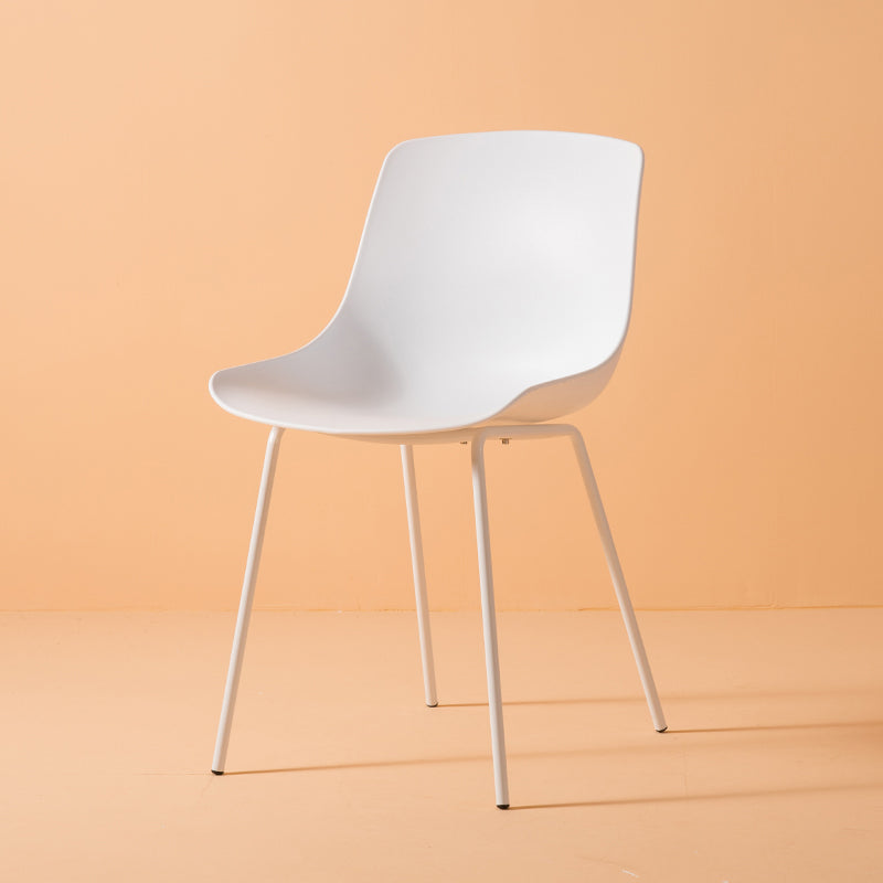 Modern Style Dining Chairs Dining Armless Side Chairs with Metal Legs