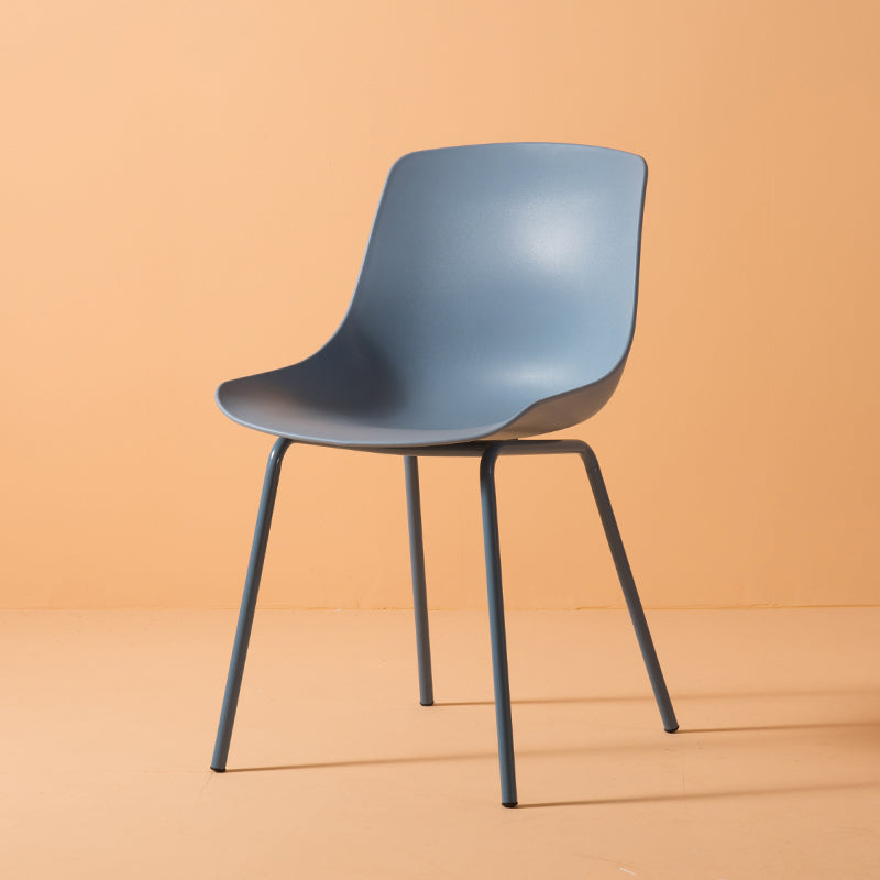 Modern Style Dining Chairs Dining Armless Side Chairs with Metal Legs