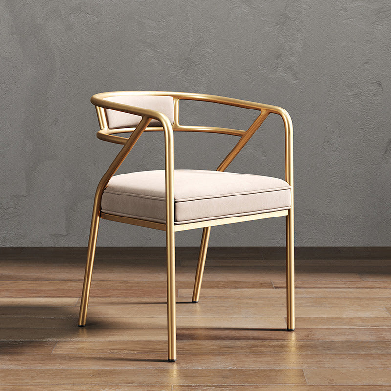 Metal Scandinavian Glam Kitchen Dining Room Arm Chair Open Back Chair