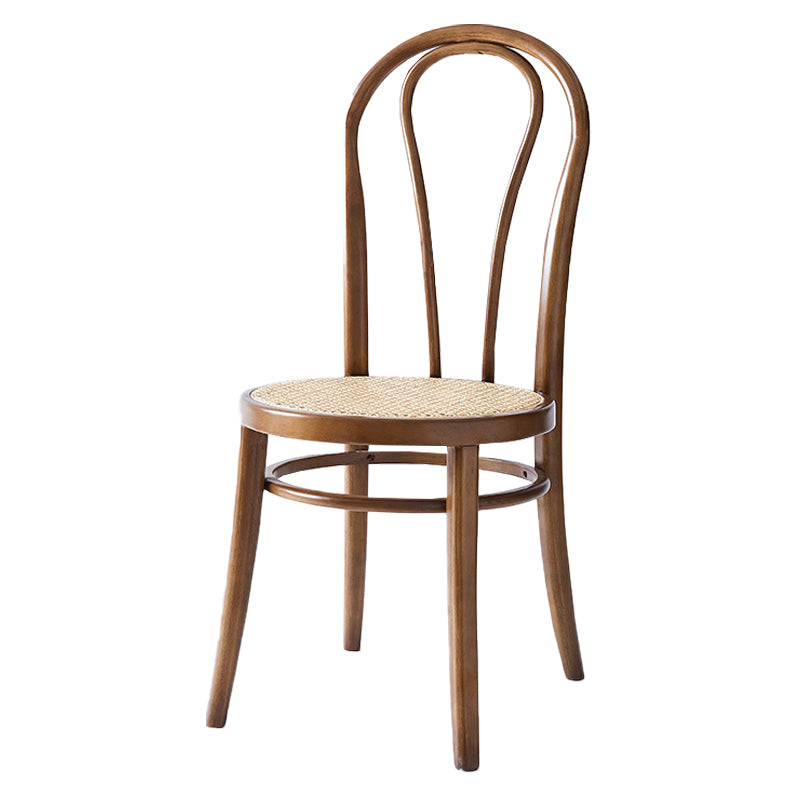 Scandinavian Design Windsor Back Side Chairs Wicker Dining Chairs for Home