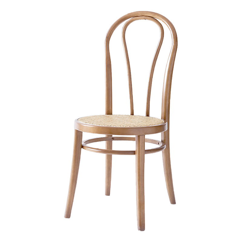 Scandinavian Design Windsor Back Side Chairs Wicker Dining Chairs for Home