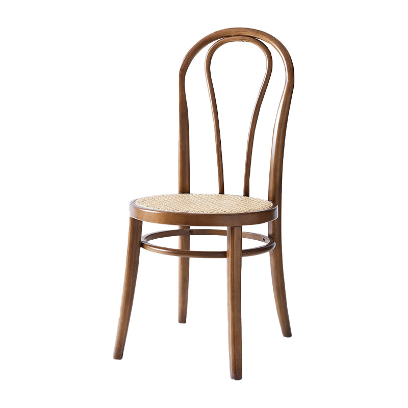 Sillas laterales traseras Windsor de diseño escandinavo, sillas de comedor de mimbre para el hogar