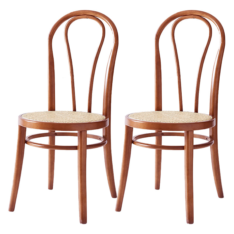 Sillas laterales traseras Windsor de diseño escandinavo, sillas de comedor de mimbre para el hogar