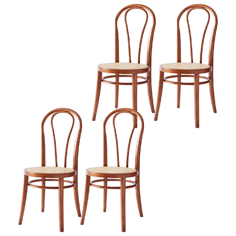 Sillas laterales traseras Windsor de diseño escandinavo, sillas de comedor de mimbre para el hogar