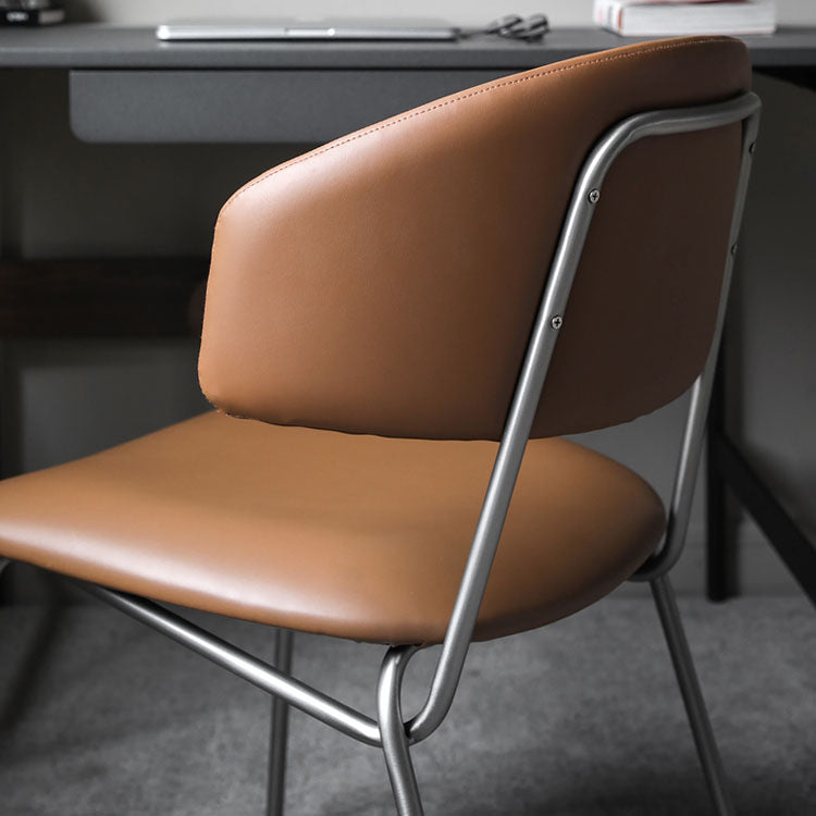 Eigentijdse stijl eetkamerstoelen eetarmloze open achterstoelen met metalen benen