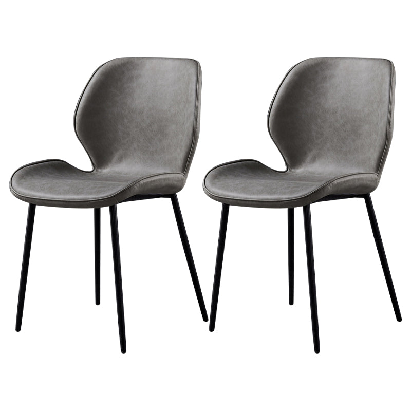 Silla de comedor de cocina Glam escandinavo de metal Silla lateral con respaldo de orejas