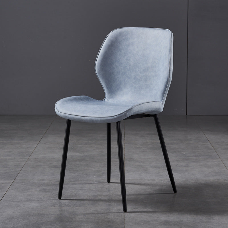 Metal Scandinavian Glam Kitchen Dining Room Chair Wingback Side Chair
