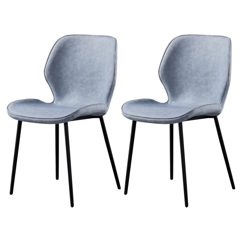 Silla de comedor de cocina Glam escandinavo de metal Silla lateral con respaldo de orejas