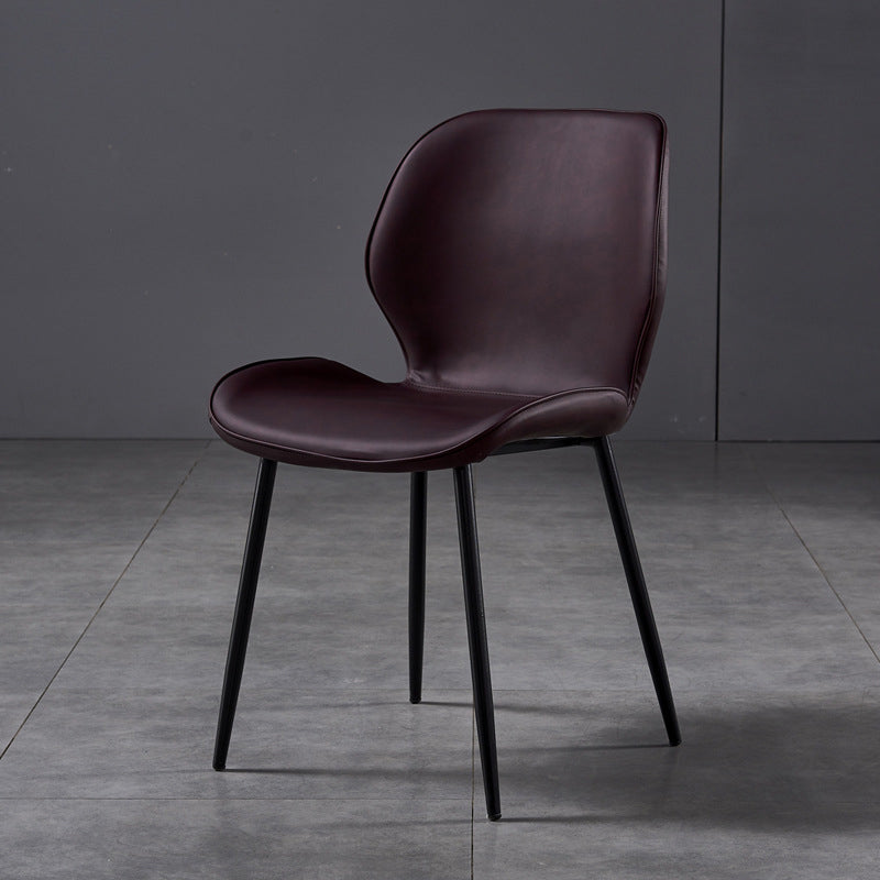 Metal Scandinavian Glam Kitchen Dining Room Chair Wingback Side Chair