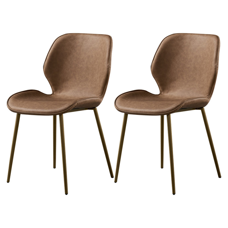 Silla de comedor de cocina Glam escandinavo de metal Silla lateral con respaldo de orejas