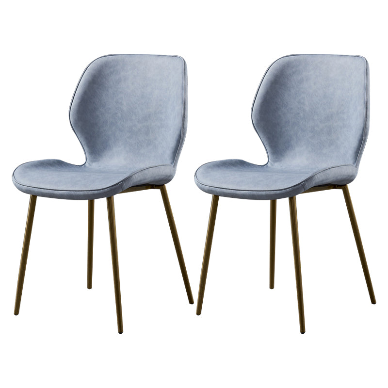 Silla de comedor de cocina Glam escandinavo de metal Silla lateral con respaldo de orejas
