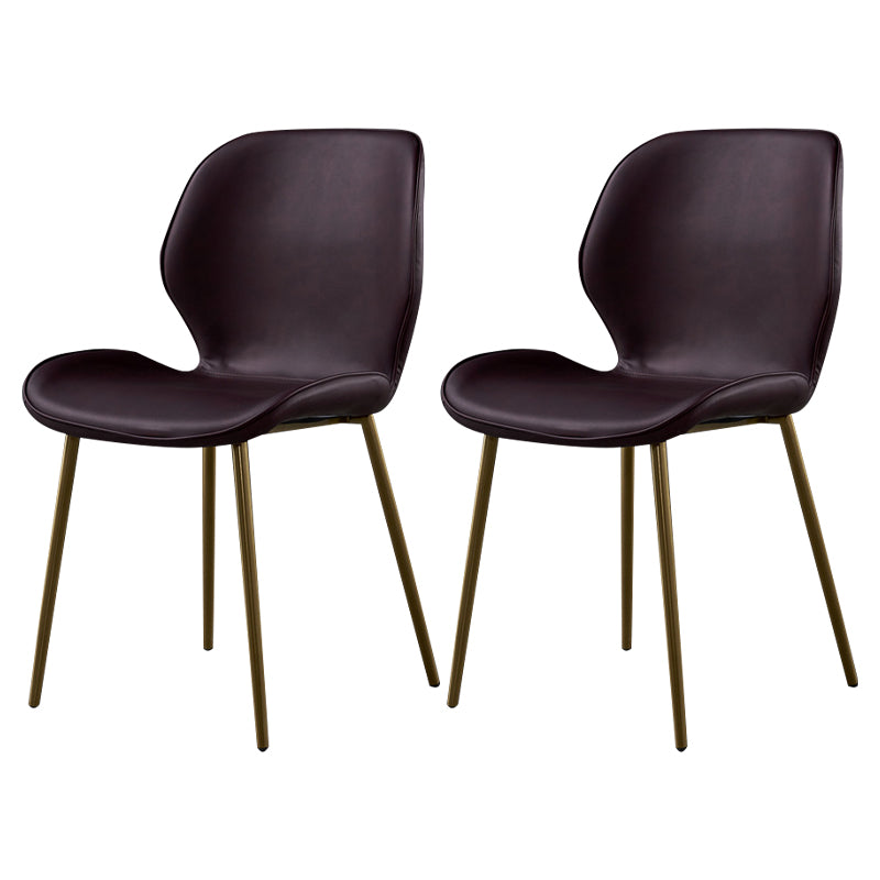 Silla de comedor de cocina Glam escandinavo de metal Silla lateral con respaldo de orejas