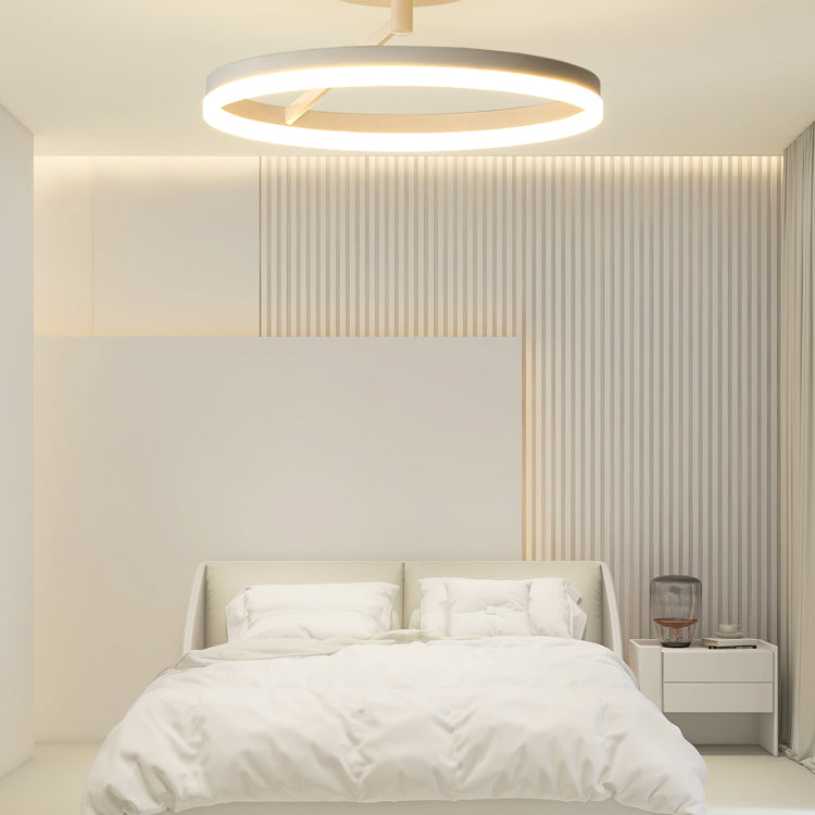 Circle Shape Ceiling Fixture Modern Style Metal 1 Light Ceiling Mounted Light