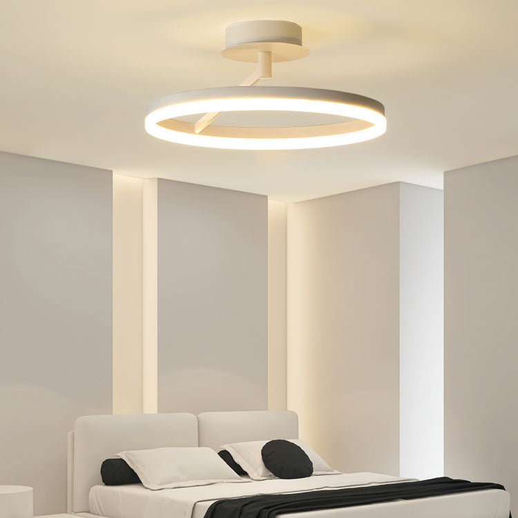 Circle Shape Ceiling Fixture Modern Style Metal 1 Light Ceiling Mounted Light
