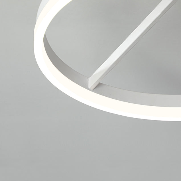Circle Shape Ceiling Fixture Modern Style Metal 1 Light Ceiling Mounted Light