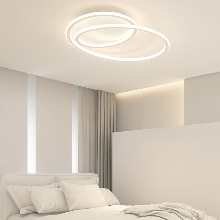 Linear Shape Ceiling Fixture Modern Style Metal 1 Light Ceiling Mounted Light