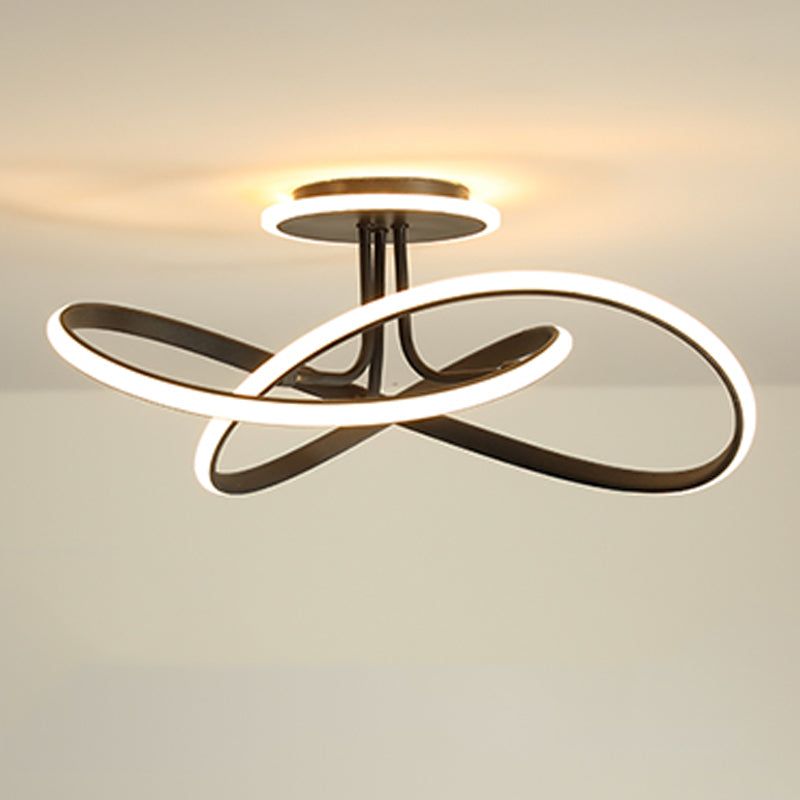 Moderne stijl lineaire vorm plafondarmaturen metaal 2 lichte plafondverlichting