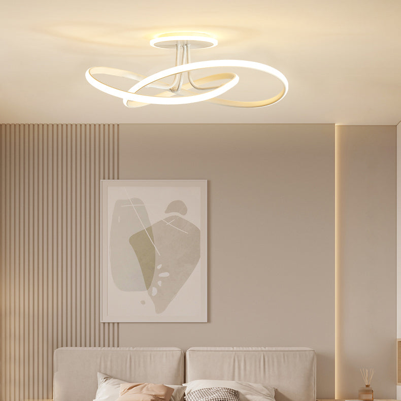 Moderne stijl lineaire vorm plafondarmaturen metaal 2 lichte plafondverlichting