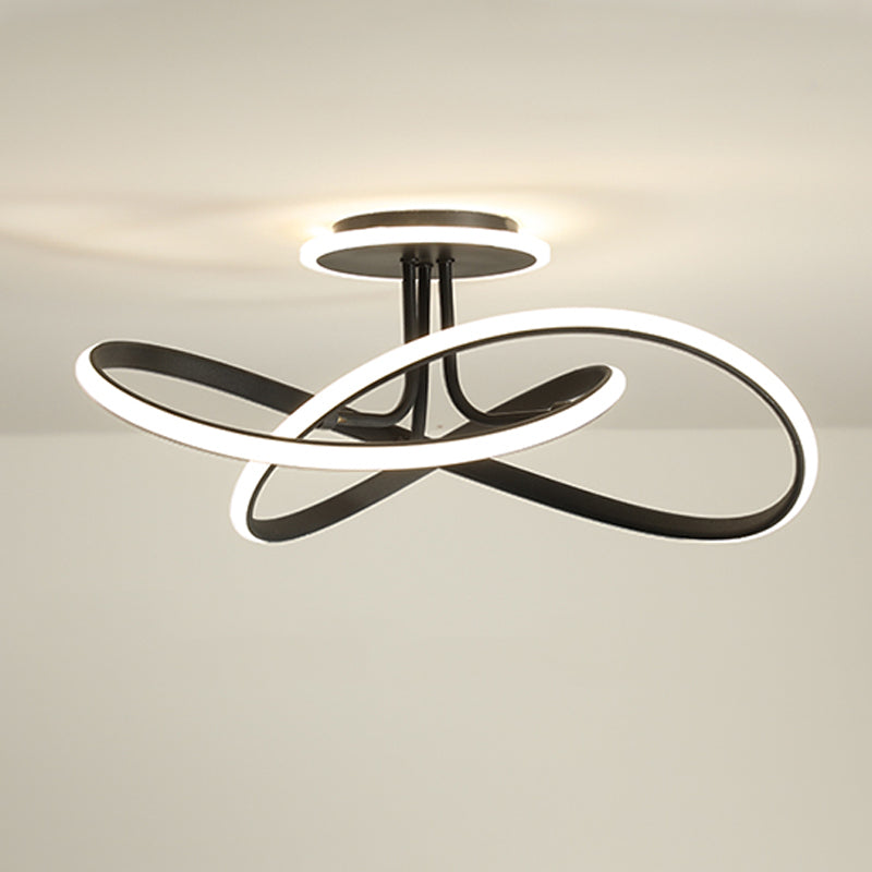 Moderne stijl lineaire vorm plafondarmaturen metaal 2 lichte plafondverlichting