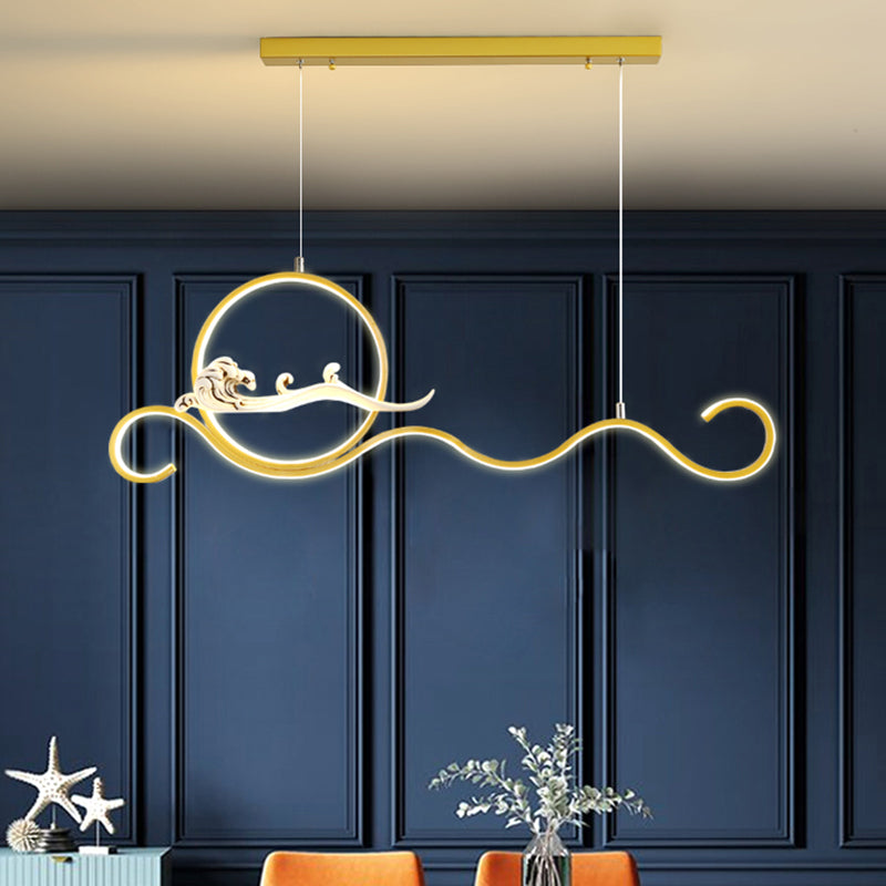 Estilo contemporáneo Luces colgantes de forma lineal Metal de 2 accesorios de iluminación colgante